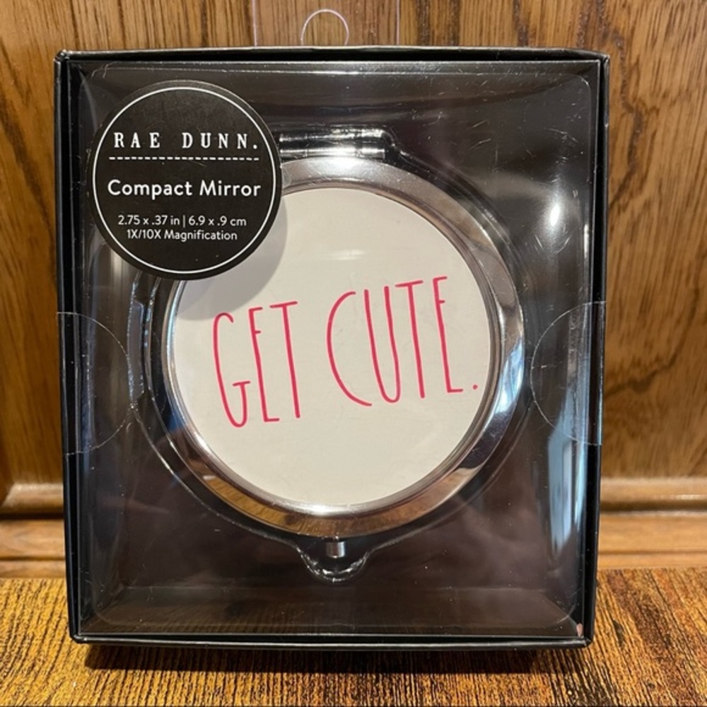 Rae Dunn GET CUTE Compact Mirror BRAND NEW!!